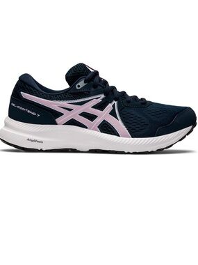 ASICS Women’s GEL-Contend 7 Navy with Pink Accents Running Shoe